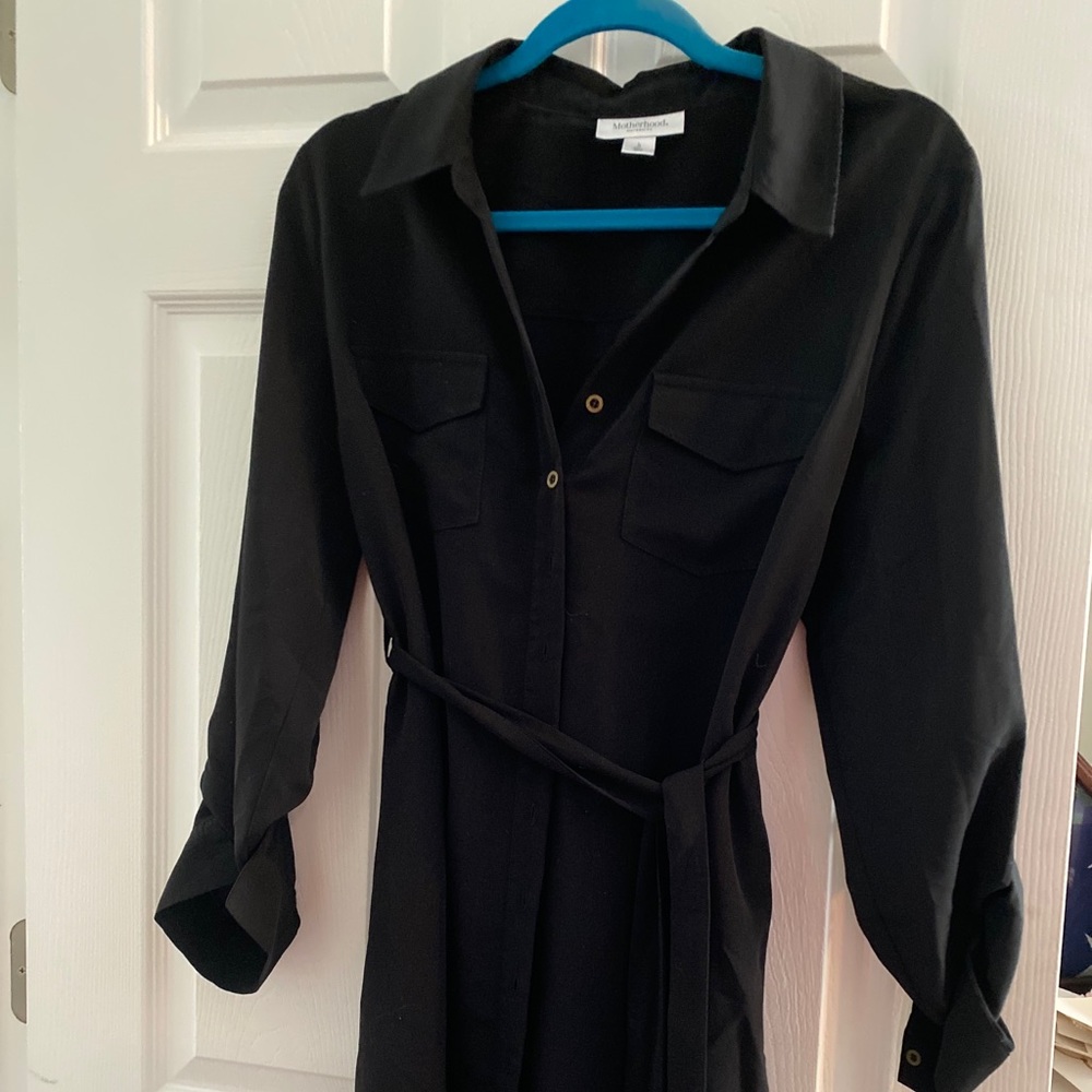 Maternity shirt dress